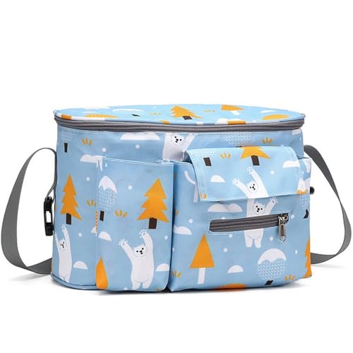 Aufbewahrungstasche für Kinderwagen Kinderwagen-Hängetasche, multifunktionale Ausflugs-Mumientasche, Kinderwagentasche (Color : Colour 1, Size : 31x20x15cm) von SLEDEZ