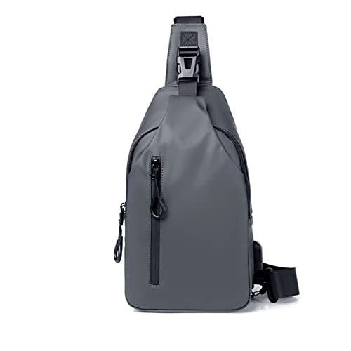 Brusttaschen für Herren Herren Outdoor Brusttasche mit großem Fassungsvermögen (Color : Gray, Size : 17x6x30cm) von SLEDEZ