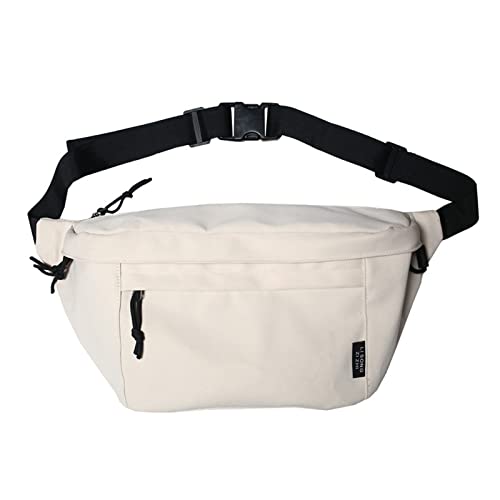 Brusttaschen für Herren Herren-Sport-Brusttasche aus Nylongewebe mit Einer Schulter und Umhängetasche (Color : White, Size : 49x10x20cm) von SLEDEZ