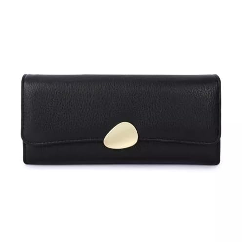 Damen Geldbörse Einfache Damen-Clutch mit langem Portemonnaie (Color : Black, Size : 19x3.8x9cm) von SLEDEZ