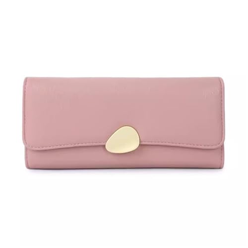 Damen Geldbörse Einfache Damen-Clutch mit langem Portemonnaie (Color : Pink, Size : 19x3.8x9cm) von SLEDEZ