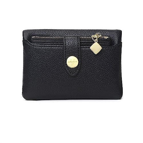 Damen Geldbörse Einfache und vielseitige Geldbörse for Damen (Color : Black, Size : 13x2x9cm) von SLEDEZ