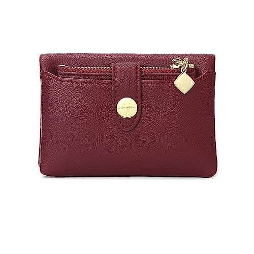 Damen Geldbörse Einfache und vielseitige Geldbörse for Damen (Color : Red, Size : 13x2x9cm) von SLEDEZ