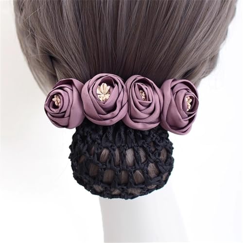 Damen-Haarnetz mit Schleife Damen Haarnetz Blume Haarschmuck(Color 3) von SLEDEZ