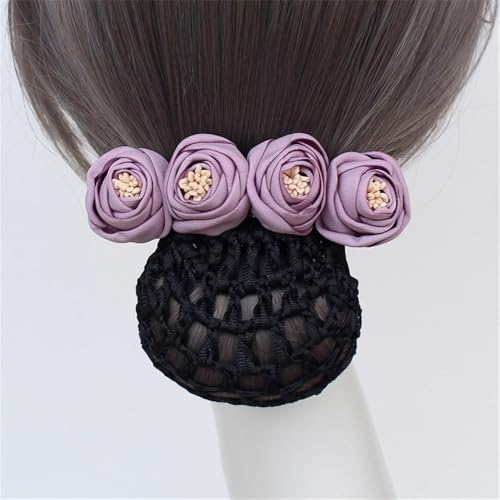 Damen-Haarnetz mit Schleife Damen Haarnetz Blume Haarschmuck(Color 4) von SLEDEZ