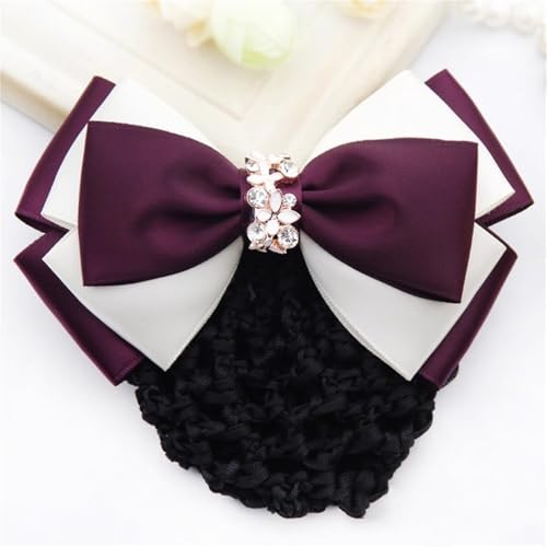 Damen-Haarnetz mit Schleife Damen mit Diamantschleife Haarnetz(Color 12) von SLEDEZ