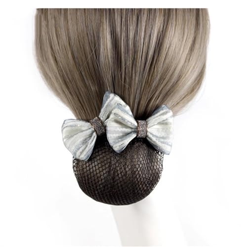 Damen-Haarnetz mit Schleife Fliege Haarnetz Arbeiter Stirnband Blume Haar-Accessoire(Color 1) von SLEDEZ