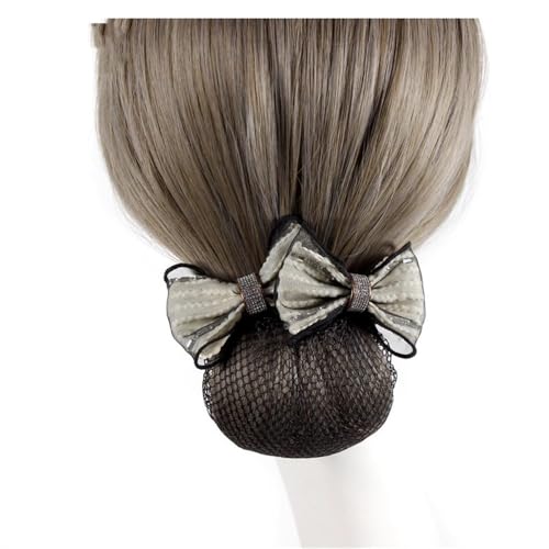 Damen-Haarnetz mit Schleife Fliege Haarnetz Arbeiter Stirnband Blume Haar-Accessoire(Color 2) von SLEDEZ