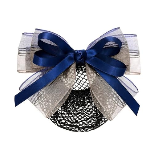 Damen-Haarnetz mit Schleife Haarnetz for Hochsteckfrisuren in 2 Farben und 2 Stilen erhältlich(Blue,Style 1) von SLEDEZ