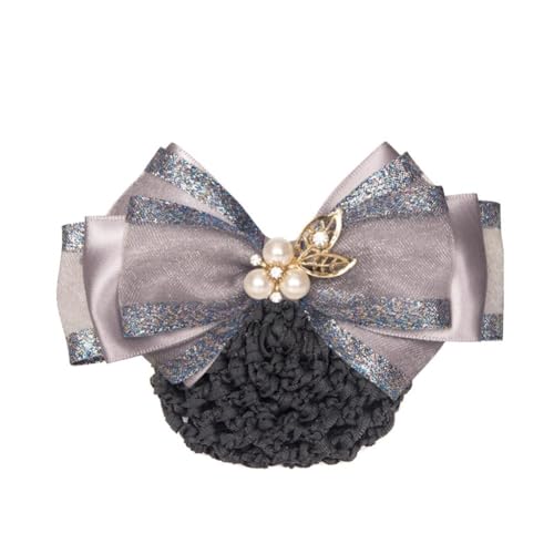 Damen-Haarnetz mit Schleife Haarnetz for weibliche Flugbegleiterinnen mit Schleife(Color 1,Style 1) von SLEDEZ