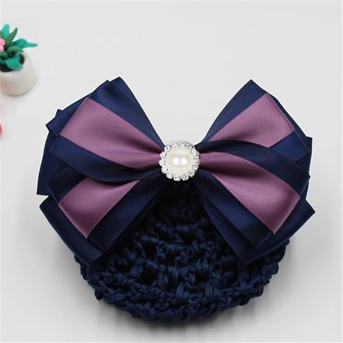 Damen-Haarnetz mit Schleife Krankenschwester Haarspange Flugbegleiterin Hotel Haarnetz(Colour 4) von SLEDEZ