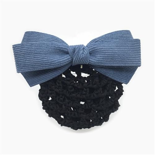 Damen-Haarnetz mit Schleife Weiblicher Kopf Blumenhaarnetz Haarschmuck Kopfbedeckung(Blue) von SLEDEZ