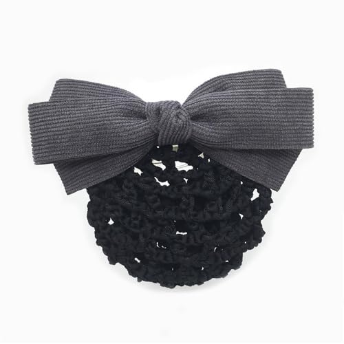 Damen-Haarnetz mit Schleife Weiblicher Kopf Blumenhaarnetz Haarschmuck Kopfbedeckung(Gray) von SLEDEZ