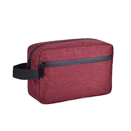 Damen-Kosmetiktasche mit großem Fassungsvermögen Multifunktionale Reise-Make-up-Kulturtasche (Color : Red, Size : 22x15x8cm) von SLEDEZ