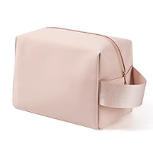 Damen-Kosmetiktasche mit großem Fassungsvermögen Weibliche tragbare einfache Reise-Handkosmetiktasche mit großer Kapazität (Color : Pink, Size : 160x230x130mm) von SLEDEZ