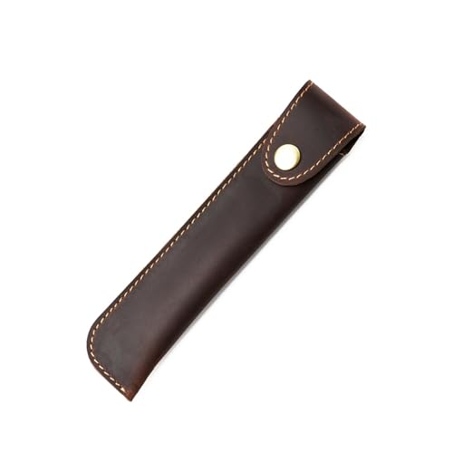 Federmäppchen aus Leder Personalisiertes Retro-Kreativ-Füllfederhalter-Etui (Color : Coffees, Size : 17x3.5cm) von SLEDEZ