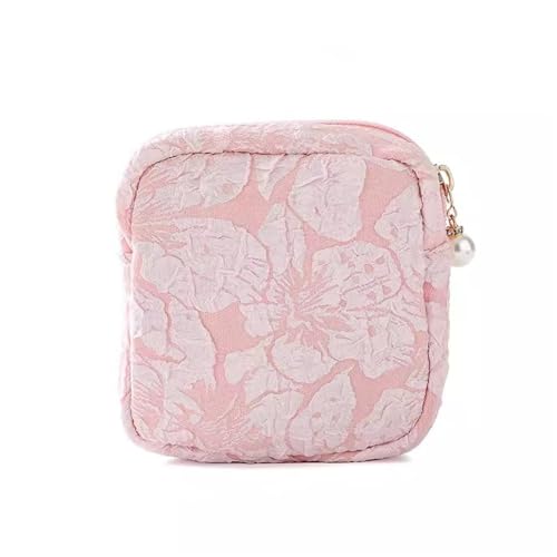 Feminine Damenbinden-Aufbewahrungstasche Aufbewahrungstasche for Tante-Handtücher und Damenbinden mit großem Fassungsvermögen (Color : Pink, Size : 12x12x3cm) von SLEDEZ