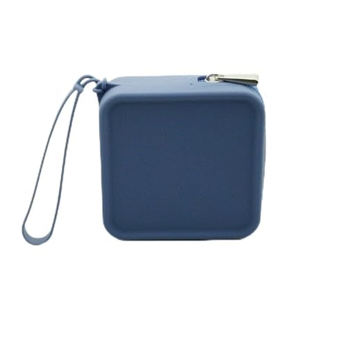 Feminine Damenbinden-Aufbewahrungstasche Silikon-Quadrat mit Reißverschluss-Organizer, tragbare Reise-Organizer-Tasche(Color:Blue) von SLEDEZ