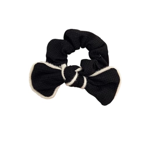 Haargummis für Damen Damen Haarseil Sweet Hundred Schlichter Schmuck (Color : Black, Size : Free size) von SLEDEZ