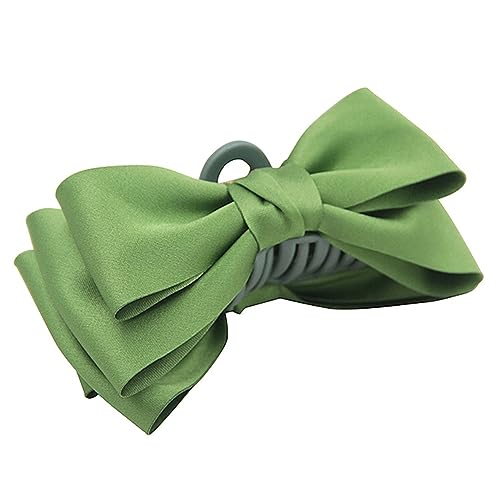 Haarspangen Damen Bow Grab Clip Temperament Shark Clip Platte Haar Kopfbedeckung(Green) von SLEDEZ