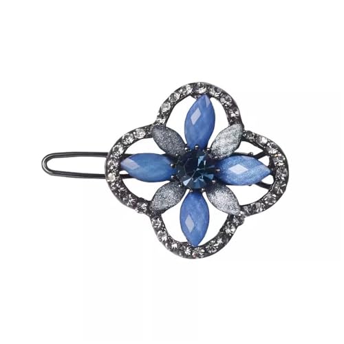 Haarspangen für Frauen Weiblicher Kopfschmuck mit zartem Clip-Temperament (Color : Blue, Size : 4x3cm) von SLEDEZ