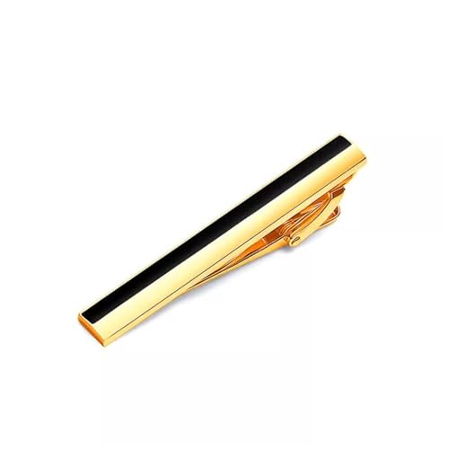 Herren Krawattenklammer Einfache Reversklammer for Hochzeitsanzüge for Herren Klassische Herrenaccessoires (Color : Gold, Size : Free size) von SLEDEZ