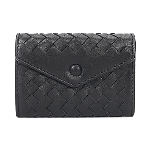 Kartenetui Gewebte Bankkartentasche Kartencliptasche (Color : Black, Size : 8x2x10.6cm) von SLEDEZ