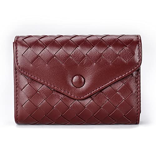 Kartenetui Gewebte Bankkartentasche Kartencliptasche (Color : Red, Size : 8x2x10.6cm) von SLEDEZ