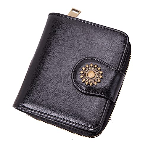 Kartenetui Kartentasche for Männer und Frauen Multifunktionale Multislot-Kartentasche Kreditkartenbox (Color : Black, Size : 12x10x2.5cm) von SLEDEZ