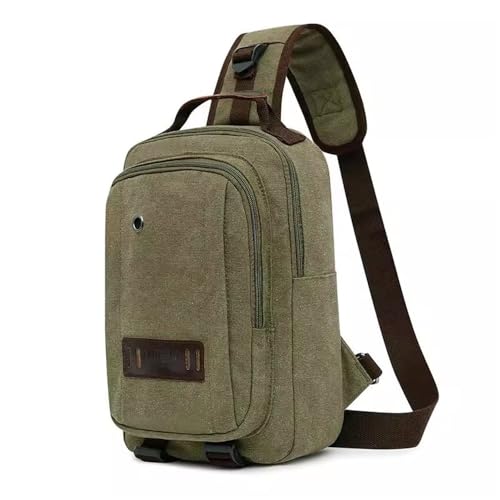Lässige Brusttaschen Canvas Brusttasche Damen Outdoor Sporttasche Herren Handytasche Lässige Reise Schulter Umhängetasche(Color 3) von SLEDEZ