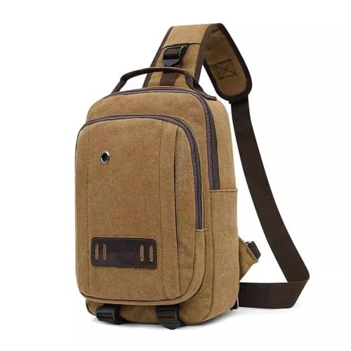 Lässige Brusttaschen Canvas Brusttasche Damen Outdoor Sporttasche Herren Handytasche Lässige Reise Schulter Umhängetasche(Color 4) von SLEDEZ