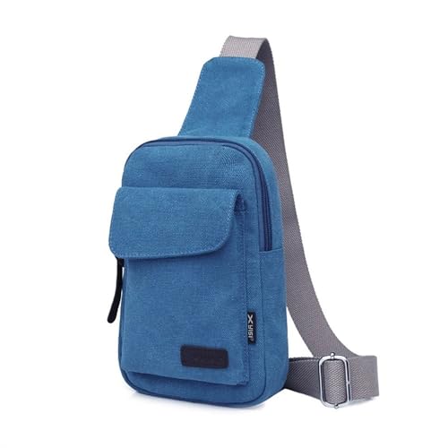 Lässige Brusttaschen Canvas Herren Brusttasche Casual Outdoor Sporttasche Brust Umhängetasche(Color 2) von SLEDEZ