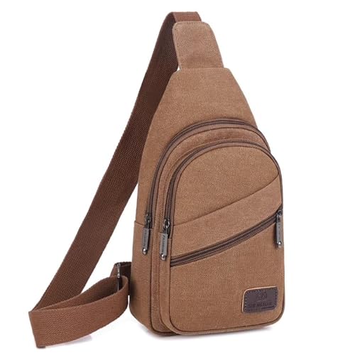 Lässige Brusttaschen Herren Brusttasche Canvas Tasche Crossbody Bag Schultertasche Freizeittasche(Color 2) von SLEDEZ