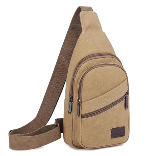 Lässige Brusttaschen Herren Brusttasche Canvas Tasche Crossbody Bag Schultertasche Freizeittasche(Color 3) von SLEDEZ