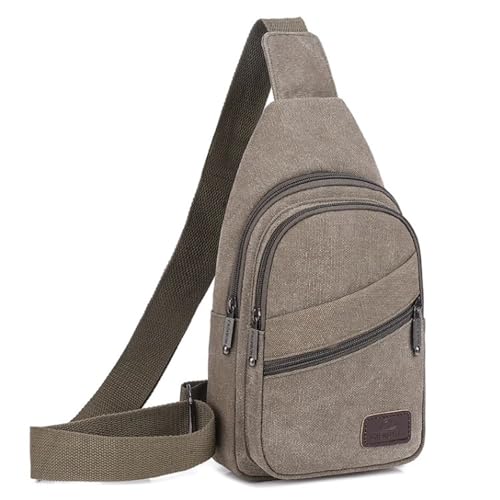Lässige Brusttaschen Herren Brusttasche Canvas Tasche Crossbody Bag Schultertasche Freizeittasche(Color 4) von SLEDEZ