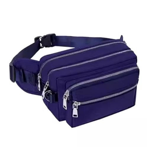 Leichte Hüfttasche für Damen Damen-Hüfttasche, große Kapazität, mehrschichtige Sport- und Freizeit-Hüfttaschen (Color : Blue, Size : 24x10cm) von SLEDEZ