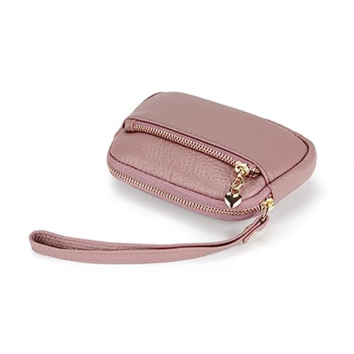 Mini-Geldbörse für Damen Einfache Damen-Geldbörse, Kurze Mini-Schlüssel-Clutch (Color : Pink, Size : 13x2x9cm) von SLEDEZ