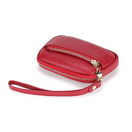 Mini-Geldbörse für Damen Einfache Damen-Geldbörse, Kurze Mini-Schlüssel-Clutch (Color : Red, Size : 13x2x9cm) von SLEDEZ