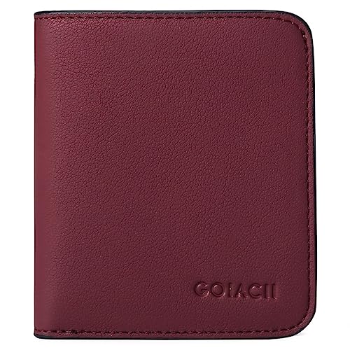 Mini-Geldbörse für Damen Kurze Damen-Geldbörse mit Mehreren Karten, PU-Geldbörse (Color : Red, Size : 10.5x2x9cm) von SLEDEZ