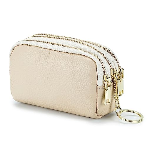 Mini-Geldbörse für Damen Mini-Geldbörse for Damen, niedliche multifunktionale Leder-Geldbörse (Color : White, Size : 13x5x9cm) von SLEDEZ