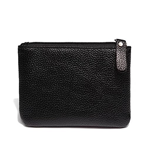 Mini-Geldbörse für Damen Reißverschluss-Geldbörse for Damen, kleine Mini-Geldbörse (Color : Black, Size : 13x3x10cm) von SLEDEZ