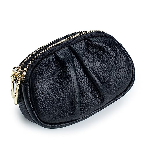 Mini-Geldbörse für Damen Weibliche einfache kleine Geldbörse Münzgeldbörse (Color : Black, Size : 13x8x9.5cm) von SLEDEZ