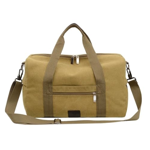 Reisetasche Große Kapazität Reisetasche Canvas Out Gepäcktasche Herren Retro einfache Handtasche(Colour 4,44x19x26cm) von SLEDEZ