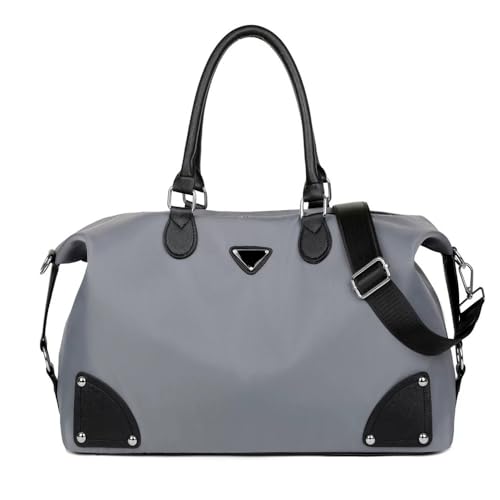 Reisetasche Herren Oxford-Stoff Große Kapazität Kurztrip Reise Handheld Schulter Crossbody Leichte Gepäcktasche(Gray) von SLEDEZ