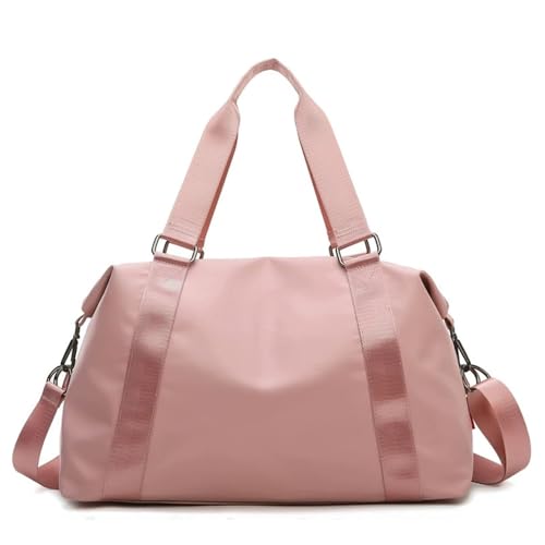 Reisetasche für Damen Damen Nass- und Trockentrennung Große Gepäcktasche for Kurzreisen(Pink,43x17x25cm) von SLEDEZ