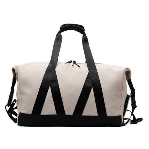 Reisetasche für Damen Einfache und leichte Sporttasche, Handtasche, Yogatasche, Gepäcktasche, Reisetasche for Kurztrips(White) von SLEDEZ