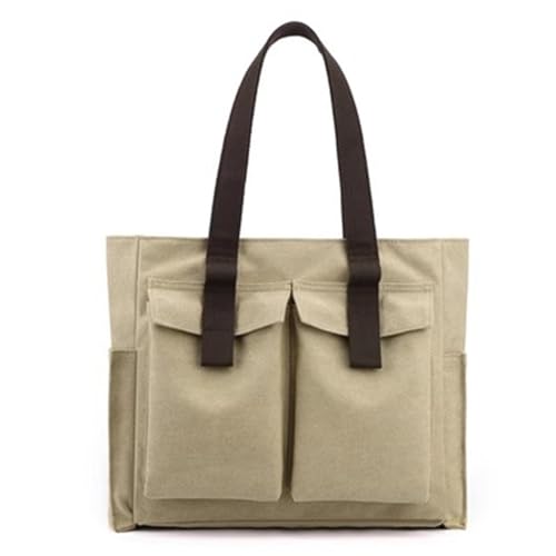 SLEDEZ Business-Aktentasche für Damen Damen-Schulterhandtasche, Aktentasche, 3 Farben(Color:Khaki) von SLEDEZ