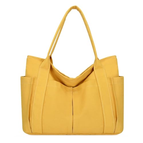 SLEDEZ Canvas Damen Handtasche Damen Canvas Tasche Tote Schultertasche Strandtasche(Colour 2) von SLEDEZ
