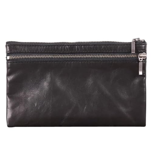 SLEDEZ Punk-Geldbörse Leder-Crossbody-Geldbörse for Damen und Herren von SLEDEZ