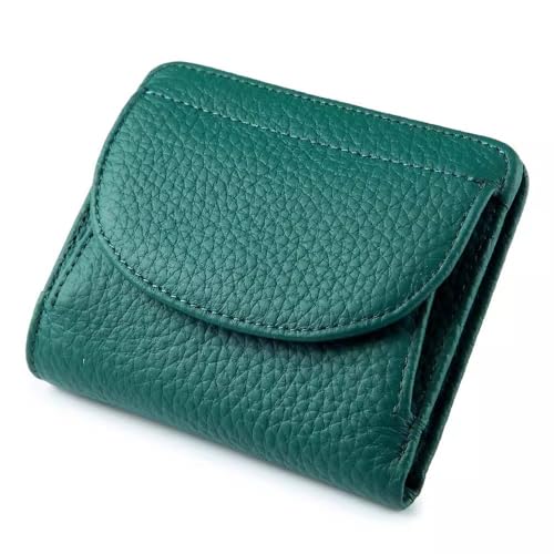 SLEDEZ Tragbares Münzgeldbörse für Herren Multifunktionale Kurze Mini-Geldbörse aus Leder for Herren(Green) von SLEDEZ